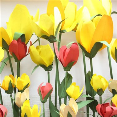 Decoracions de flors de paper gran tulipes
